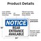 Signmission Rear Entrance Available, 24 in W x Rectangle, Plastic OS-2PACK-NS-P-1824-L-17989 - alternate 3